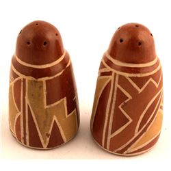 Redware Salt and Pepper Shakers