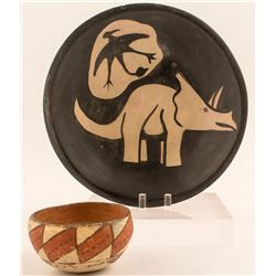 Dinosaur Bowl and Small Bowl