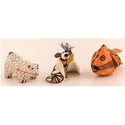 Three Animal Figurines