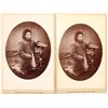 Image 1 : Two Cabinet Cards of a Native American, Fort Randall, Dakota Territory