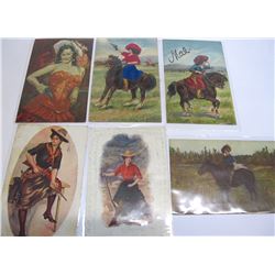 Six Cowgirl Postcards