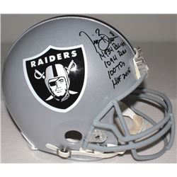 Tim Brown Signed Raiders Full-Size Authentic Proline Helmet with (4) Career Stat Inscriptions (Radtk