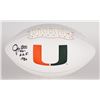 Image 1 : Jim Otto Signed Miami Hurricanes Logo Football Inscribed "H.O.F. 1980" (JSA COA)