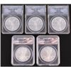 Image 1 : Lot of (5) 2009-2010 Assorted ANACS Encapsulated Silver Coins