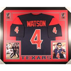 Deshaun Watson Signed Texans 35x43 Custom Framed Jersey (JSA COA)