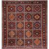 Image 1 : Not Illustrated, Yalameh Rug, Circa 1950, Having a windowpane field enclosing latchhook med...