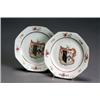 Image 1 : Pair of Chinese Export 'Famille Rose' Armorial Dishes, Qianlong Period (1736-1795), Each with...