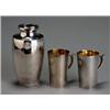 Image 1 : Japanese Silver Vase and a Pair of Cups, Showa Period (1925-1997), Each stamped; the vase sig...