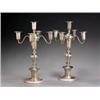 Image 1 : Pair of Middle Eastern Weighted Silver Five-Light Convertible Candelabra, 20th Century, Appar...