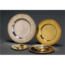 Assembled Silver and Silver-Gilt Part Dinner Service, Probably Middle Eastern, 20th Century,...