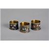Image 1 : Three Russian CloisonnT Enamel Silver-Gilt Napkin Rings, Late 19th Century, Consisting of a p...