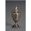 Image 1 : Continental Neoclassical Style Silver Covered Urn, 19th Century, Embossed with a continuous b...