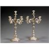 Image 1 : Pair of German Rococo Style Weighted Silver Five-Light Convertible Candelabra, D. Vollgold & So...