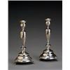 Image 1 : Pair of Austrian Weighted Silver Candlesticks, 1886-1922, Each baluster-form standard with pu...