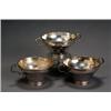 Image 1 : Three South American Silver Two-Handled Bowls, Mid-20th Century, Each with rim, foot rim and...