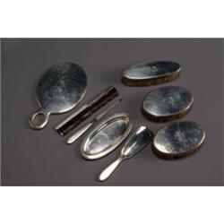 Tiffany & Co. Sterling Eight-Piece Dresser Set, New York, Since 1938, Consisting of a pair of...