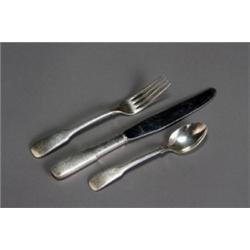 International Silver Co. Sterling Flat Table Service, Meriden, CT, 1810 Pattern, Introduced 193...