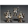 Image 1 : American Silver Assembled Three-Piece Tea Service, Mid-19th Century, Consisting of a teapot,...