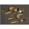 Image 1 : Five Whiting Gilt Sterling and Ivory Handled Flat Serving Articles, New York, Ivory Pattern, Ci...