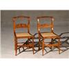 Image 1 : Pair of Classical Figured Maple Cane Seat Side Chairs, New York, Circa 1820, Each with repair...