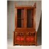 Image 1 : Victorian Gothic Revival Walnut Bookcase-on-Cabinet, Circa 1860, In three parts; the upper se...