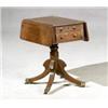 Image 1 : Federal Mahogany Drop-Leaf Work Table, New York, Circa 1815, Each end fitted with two graduat...