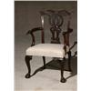 Image 1 : Chippendale Style Mahogany Armchair, Late 19th Century, Having an over-upholstered seat., $...