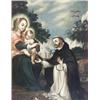 Image 1 : Peruvian School, 18th Century, Madonna and Child with St. Francis, Unsigned, Oil on canvas...