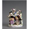 Image 1 : Frankenthal-Type Porcelain Figural Group, Late 19th-Early 20th Century, Depicting five dancer...