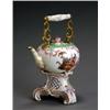 Image 1 : Dresden Porcelain Tea Kettle-on-Stand, Decorated by Helena Wolfsohn, Circa 1883, Polychrome d...