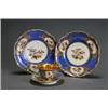 Image 1 : Pair of Herend Cabinet Plates and a Vienna Cup and Saucer, Mid-19th Century, The plates polyc...