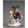 Image 1 : Meissen Figural Group of Lovers, Late 19th-Early 20th Century, Depicting a lady playing a gui...