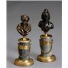 Image 1 : Pair of French Bronze Busts on Ormolu Mounted Marble Pedestals, Early 20th Century, One, depi...