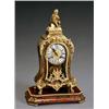 Image 1 : Louis XV Style Boulle Marquetry Mantel Clock on Stand, Circa 1900, Having a two train movemen...