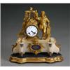 Image 1 : French Ormolu and Onyx Mantel Clock, Japy FrFres, Last Quarter 19th Century, The two train mo...