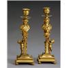 Image 1 : Pair of Louis XVI Style Ormolu Candlesticks, Victor Paillard, Third Quarter 19th Century, Eac...