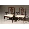 Image 1 : Pair of Continental Baroque Style Walnut Armchairs, Possibly Anglo-Flemish, 19th Century, Eac...