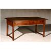 Image 1 : French Provincial Walnut Kitchen Table, 19th Century, Having a three board top with breadboar...