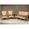 Image 1 : Louis XVI Style Giltwood Three-Piece Salon Group, 20th Century, Regilded and with some losses...