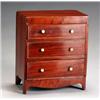 Image 1 : Regency Style Miniature Mahogany Chest of Drawers, Last Half 19th Century, Brasses replaced;...