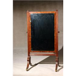 Victorian Mahogany Cheval Mirror, Last Half 19th Century, Mirror frame with some losses and c...