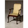 Image 1 : George II Walnut Upholstered Armchair, Circa 1750, Repairs to arms at backrest; some knee ret...