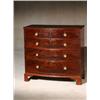 Image 1 : George III Style Mahogany Bow-Front Chest of Drawers, Last Half 19th Century, Patch repair to...