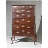 Image 1 : George III Mahogany Two-Part High Chest of Drawers, Last Quarter 18th Century, Bottom section...