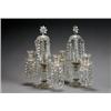 Image 1 : Pair of George III Style Cut Glass Two-Light Candelabra, Early 20th Century, Some chips to ca...