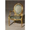 Image 1 : George III Style Giltwood Armchair, First Quarter 20th Century, In the Louis XVI style. Some...