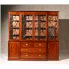 Image 1 : George III Style Mahogany Breakfront Bookcase-Cabinet, Last Quarter 19th Century, In several...