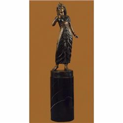 250 LBS Huge Cleopatra Queen of Egypt Egyptian Rare Collectible Bronze Sculpture