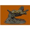 Image 3 : LARGE SIGNED MOIGNIEZ LION RESTING BRONZE SCULPTURE MARBLE BASE FIGURINE FIGURE