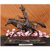 Image 1 : Signe Remington Seasoned Cowboy Riding Bronze Sculpture Figurine Statue